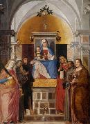 Marcello Fogolino Madonna with child and saints. France oil painting artist